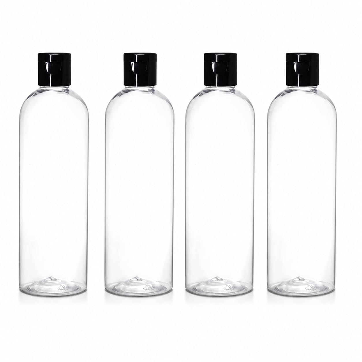 Mshine 200ml Clear PET Round Bottles with Black Flip Cap for Oil, Lotion, Shampoo, Sanitizer – Reusable (ROUND) Pack Of 1-picture-25