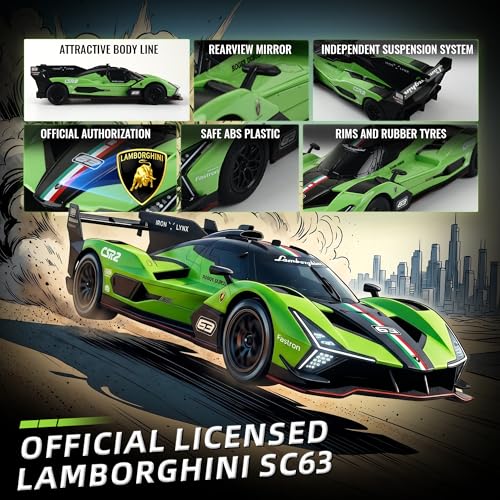 Image of BEZGAR 1:24 Official Licensed Lamborghini Le Mans RC Race Car