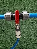 mdpe Water Pipe tee Off Metal Full Flow Valve with Universal Garden Hose Click Connector,Available for 20mm,25,or 32mm Water Supply Pipe (20mm) - Image 3