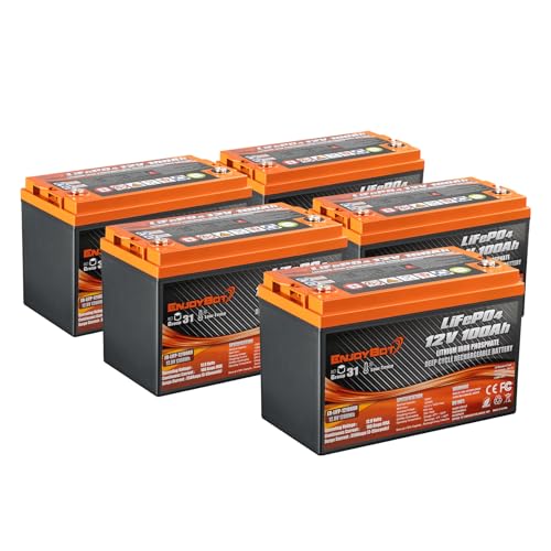 Enjoybot 12V 100Ah LiFePO4 Battery