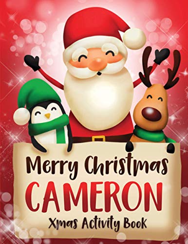 Merry Christmas Cameron: Fun Xmas Activity Book, Personalized for Children, perfect Christmas gift idea