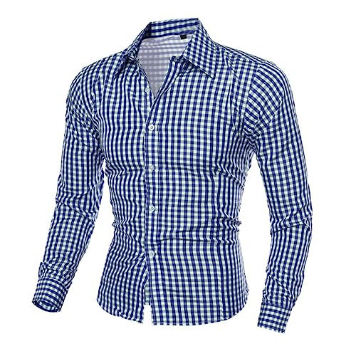 Camisas a cuadros hombre manga larga de verano casual para playa