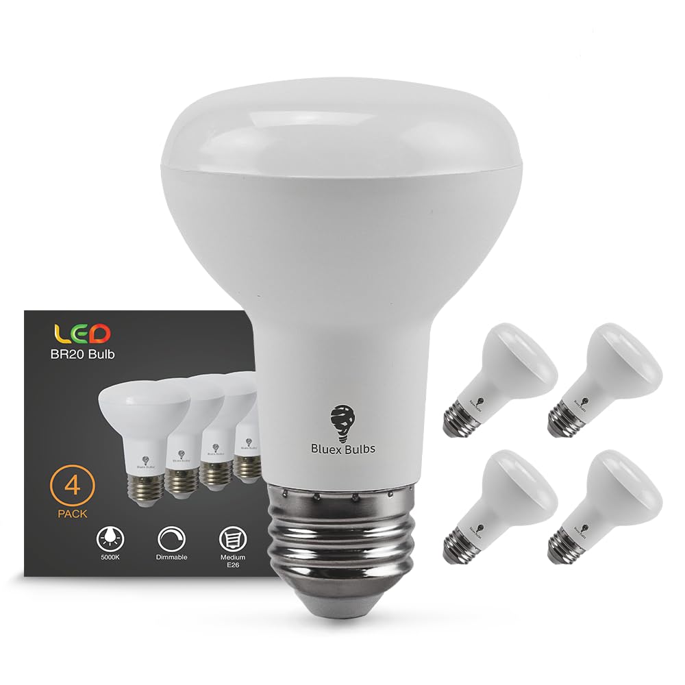 Bluex Bulbs 4 Pack 10W BR20 HO High Power LED Indoor Flood Light