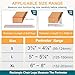 32 Pcs Rectangle Chair Leg Floor Protectors for Hardwood - Silicone Felt Furniture Pads, Scratch/Noise Reducing Covers, Large (Fit Perimeter 5