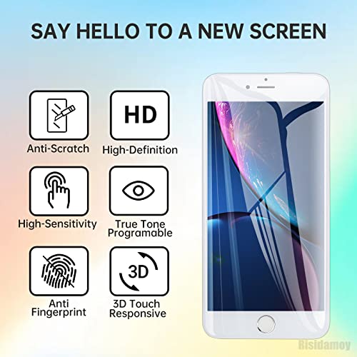 For Iphone 6S Plus Screen Replacement With Home Button 5.5” White Full Assembly, 6Splus 3D Touch Lcd Display Digitizer Fix Tools With Front Camera Speaker Sensor, Hd Glass Repair Kit For A1634, A1687 #TOP4