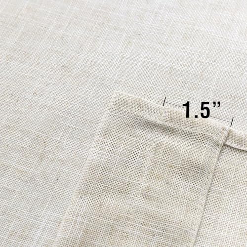 Jinchan CLFRP-615VLCN Valance Curtains Linen Textured Valance For Kitchen Living Room Rod Pocket Small Window Curtains Flax Farmhouse Country Window Treatments Light Filtering Valance 1 Panel 15 Inch Length Crude thumb #5
