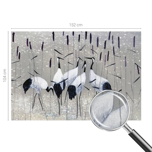 Papel pintado autoadhesivo para dormitorio que oculta imperfecciones con grúas armoniosas 5