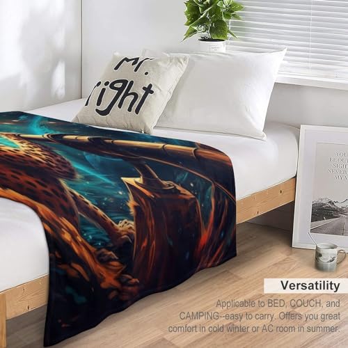 Couverture de chaise léopard en flannel douce et confortable