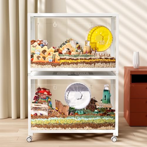 Image of BUCATSTATE Cage 2.0 Universal Wheel & Stacking Accessories, Cages 2.0 Accessories That Support Moving and Stacking (for Cage 2.0, White)