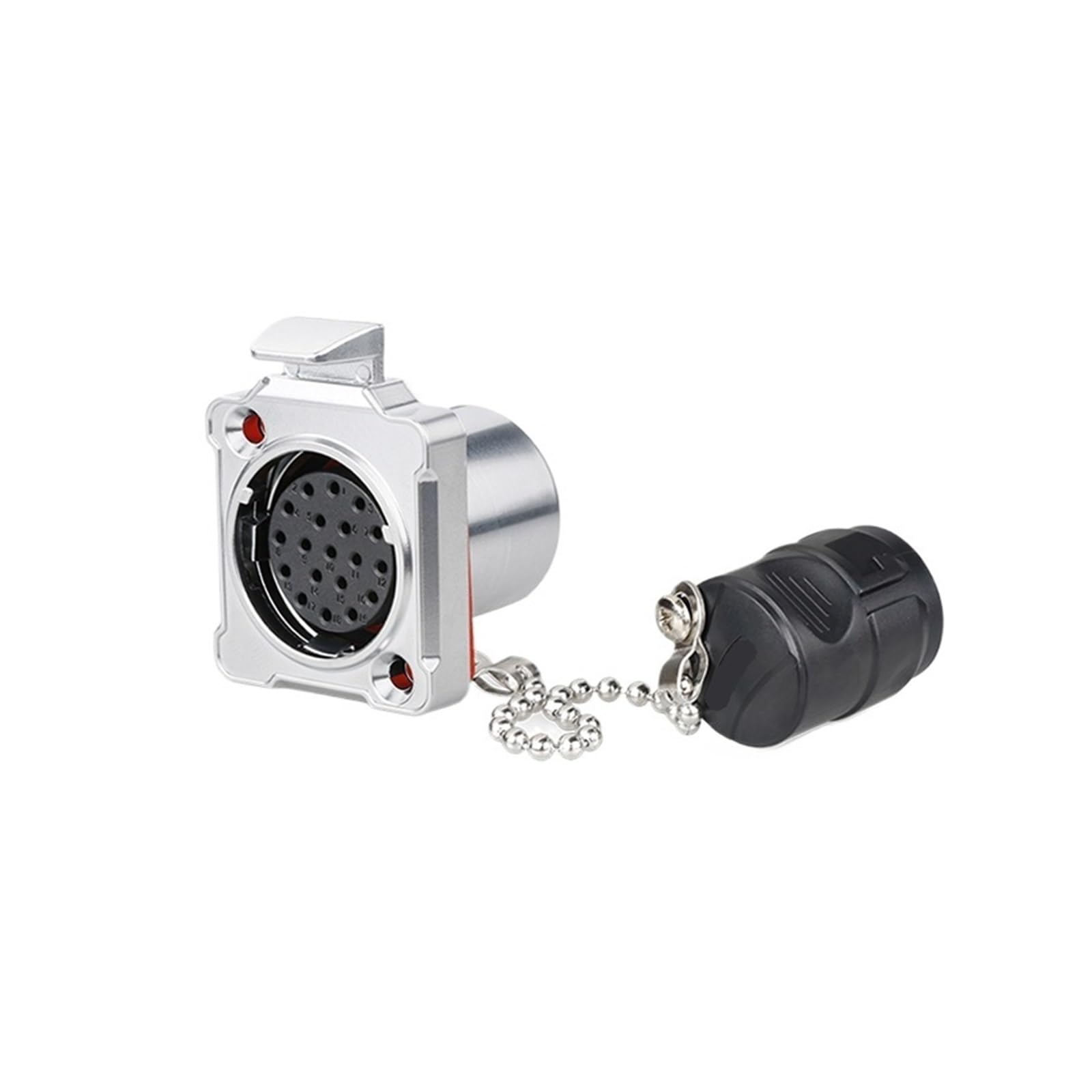 QAZXSEMUI Aviation plug 19-pin BD24 male and female industrial connector waterproof(Flange female seat)