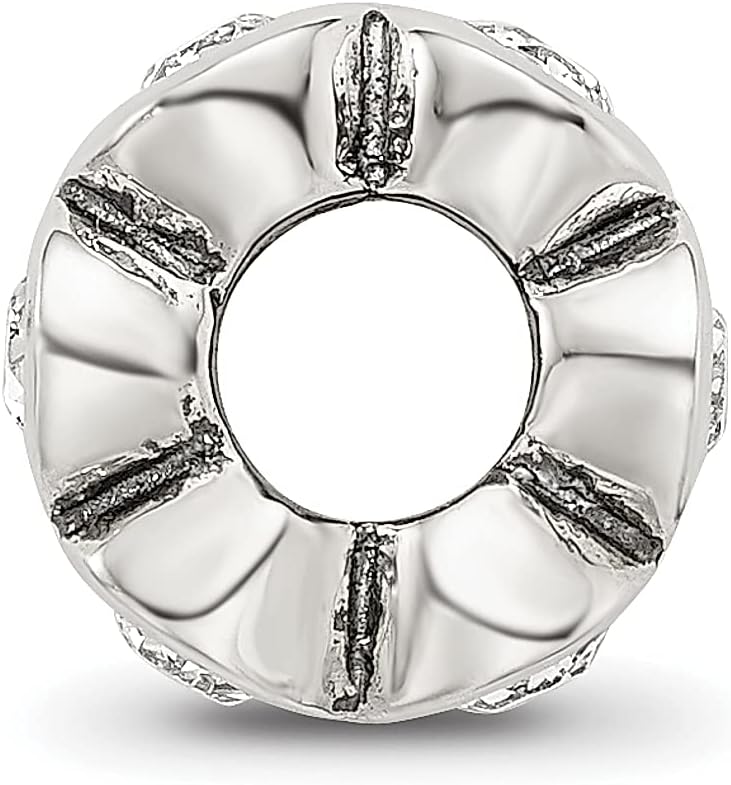 925 Sterling Silver Charm For Bracelet April Preciosa Crystal Birthstone Bead Stone Fine Jewelry For Women Gifts For Her