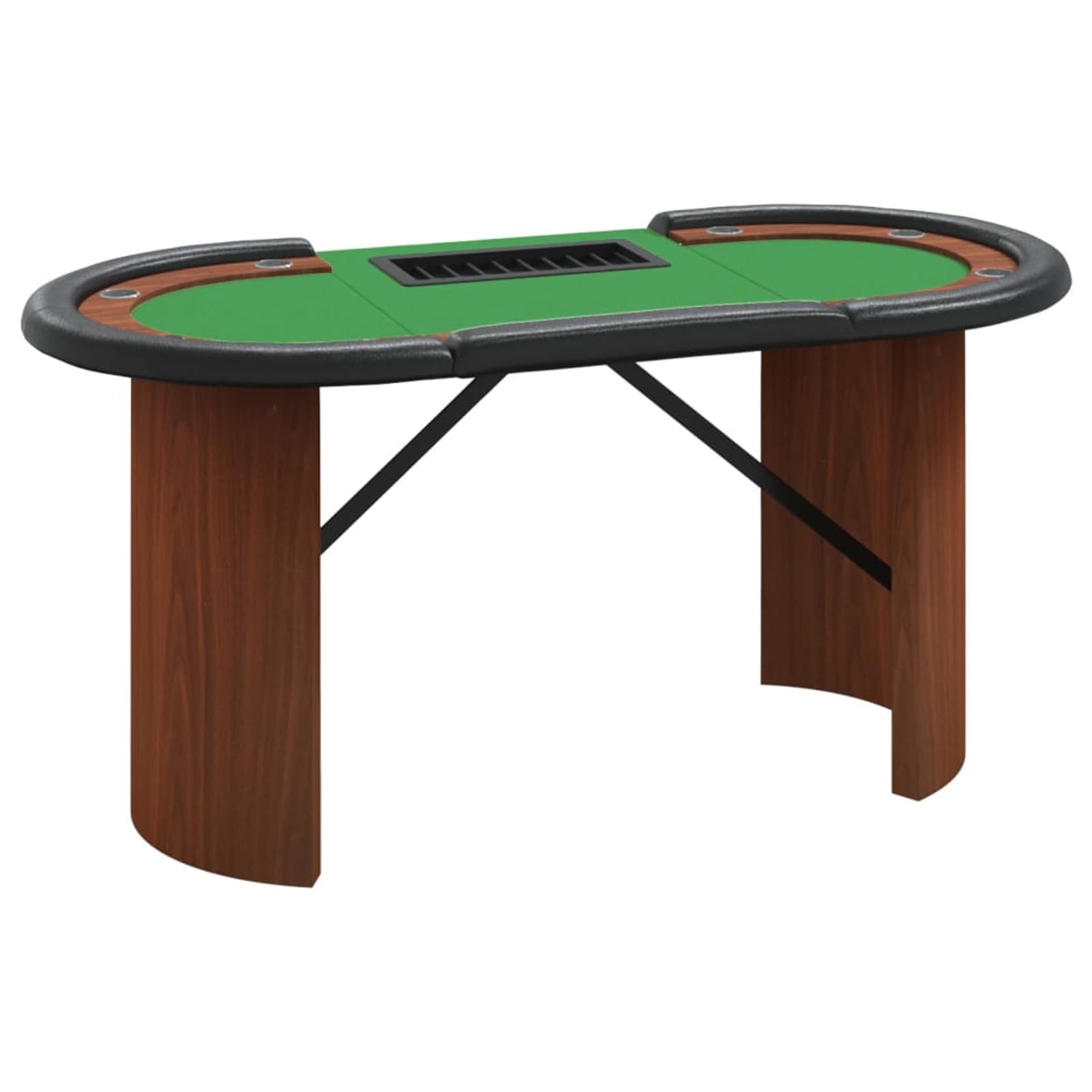LAPOOH Pokertisch Klappbar 10 Spieler 160x80x75 cm Grün mit Chipablage