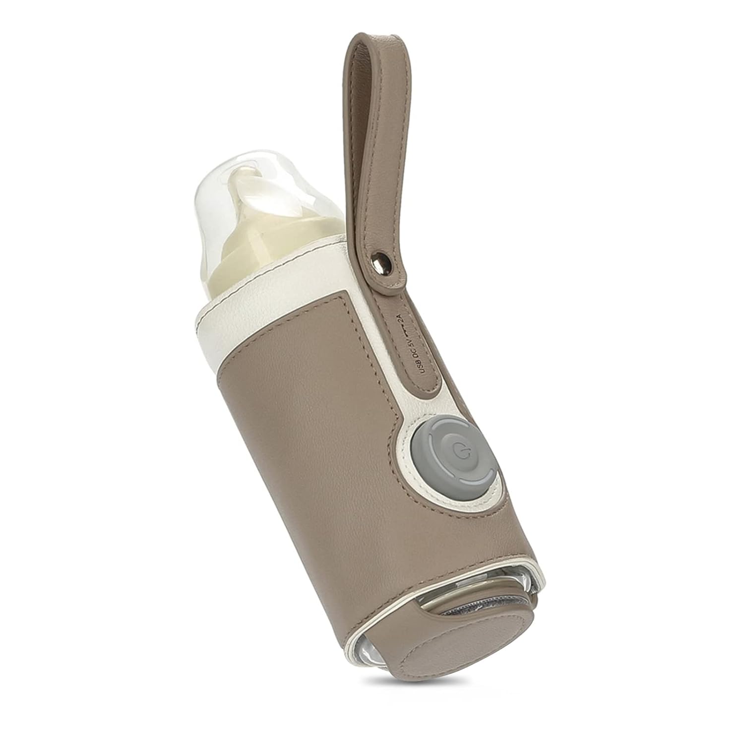 SONARIN Baby Bottle Warmer Bag,Portable USB Powered Milk Bottle Warmer Heater Keeper Travel Thermostat Insulation Bottle Bag with 3 Temperature Adjustment for Baby Care(Brown)