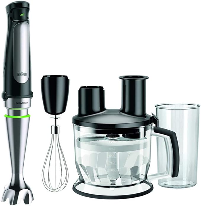 Braun Hand Blender Multiquick 7 1000W With 600Ml BpaFree Beaker, 1.5L