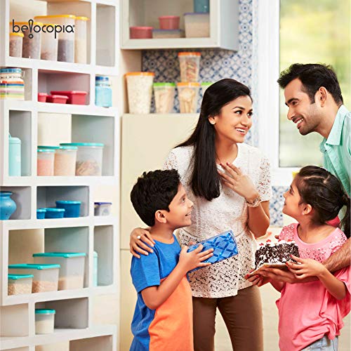 Image of Belocopia - 6 Piece Storage Container for Kitchen Set (7.2 L), Aqua Green