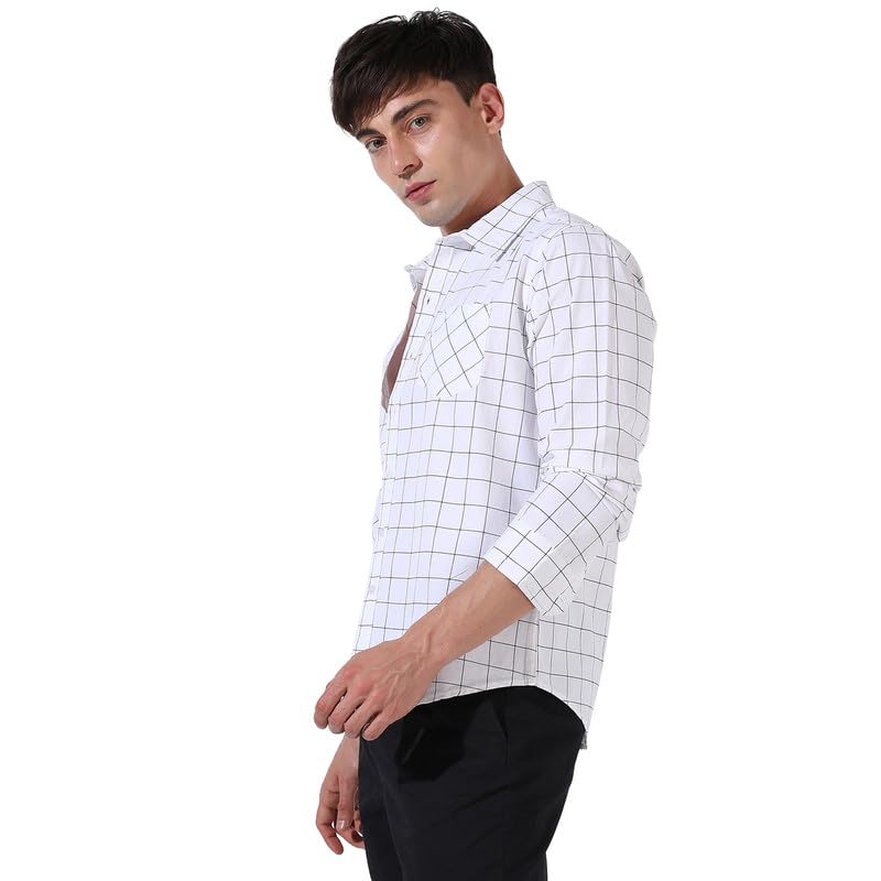Image of CAHOOT Men's Shirt for Casual Wear | Spread Collar | Short Sleeve | Regular Fit | Button Closure | Shirt Crafted with Comfort Fit for Casual Wear