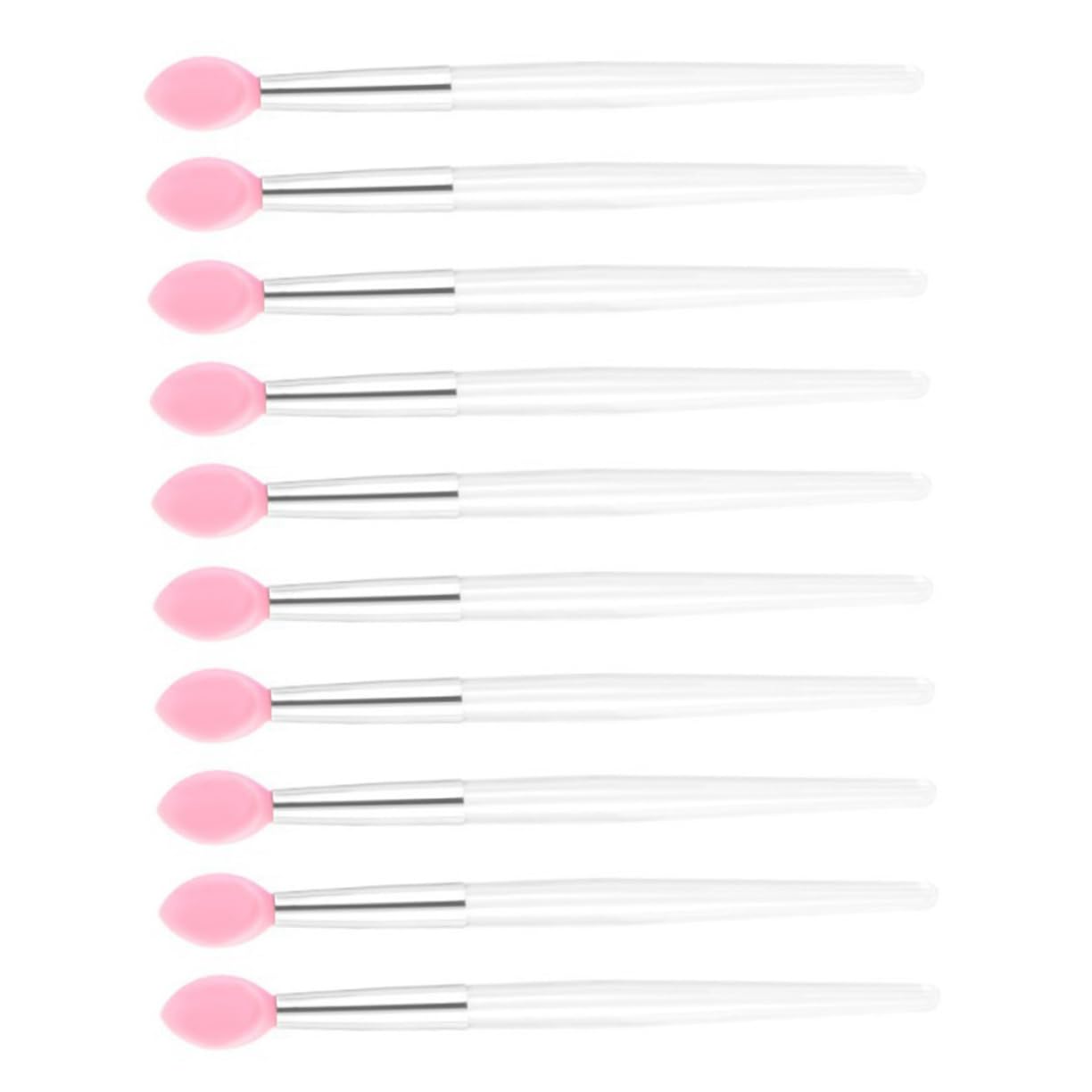 FOMIYES 10pcs Silicone Lip Brush Applicator Professional Makeup Tool Set for Beginners