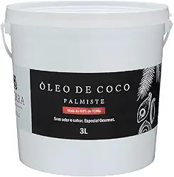 Óleo Vegetal Coco Culinário, Capilar e Para a Pele Palmiste Refinado 3L – Sem Odor, Sem Sabor, Não Hidrogenado
