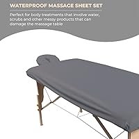 Vista 3 de ForPro Professional Collection Funda impermeable para mesa de masaje, juego de sábanas protectoras para mesas de masaje, lavable a máquina, incluye