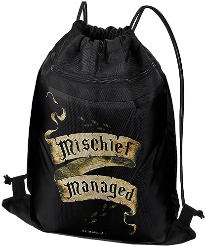 LOGOVISION Harry Potter Mischief Managed Drawstring Backpack Sports Bag Sackpack 17