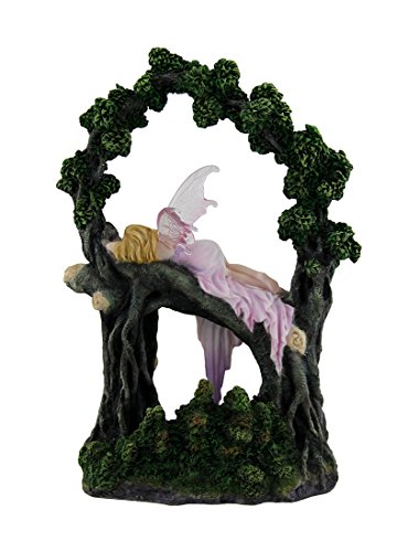 Estatua de hada durmiente bosque 12.5 pulg miniatura 3