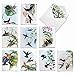 The Best Card Company M10034BK "Humming Along" Box of 10 Assorted Blank Thank You Note Cards