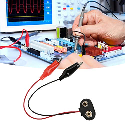 Image of 20Pcs Battery Snap Connector to Clip Cable Wire Probe 9V 15cm Length with Dual Clips