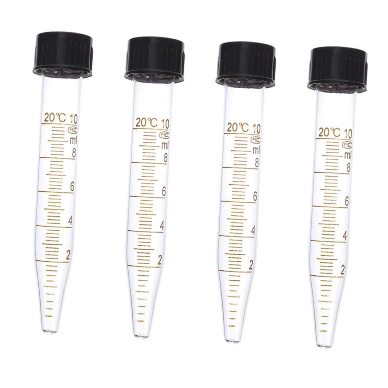 Amazon | BELLIFFY ガラス製遠心管 10ml 蓋付きスパイラル目盛り付き 
