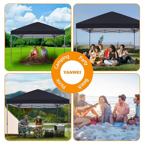 8x8 Canopy Replacement Top Only,Waterproof Pop Up Canopy Tent Top Replacement Cover Roof with Windproof Ropes for Straight Leg Frame, 420D Polyester for Outdoor Garden Pavilion Sun Shade(Coffee) by YANWEI - Used condition - Image 7
