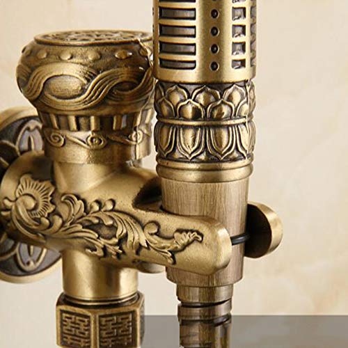Kit bidet de toilette en bronze antique avec douchette laiton