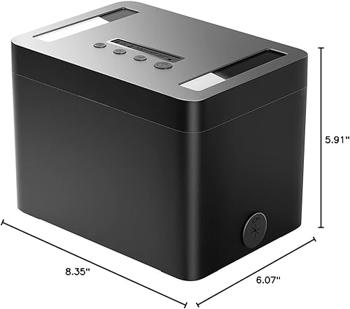 Miniatura 8 de STARSIKI Caja de bloqueo de teléfono de metal con temporizador, contenedor de bloqueo temporizado con bloqueo para niños, carga USB C, aviso de