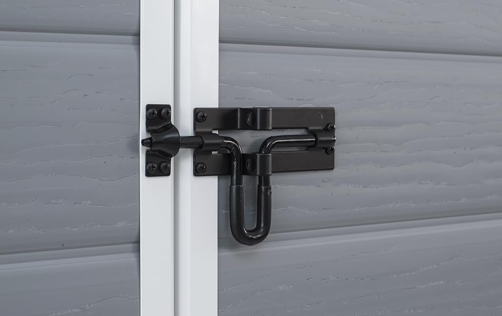 Keter Manor 6X5 - Caseta de jardín, 185x152x226 cm y 2,5m2, Suelo, Sistema de ventilación, Puerta y Ventana, Resistente al Agua, Color Gris - 5