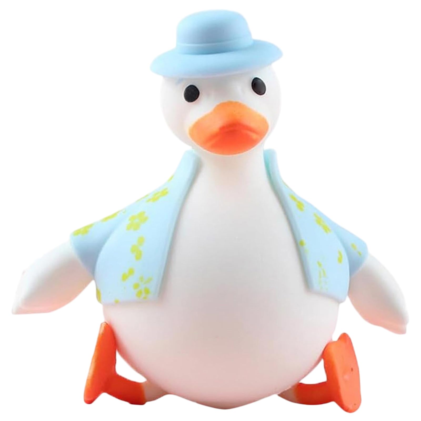 Cute Sitting Duck Squishy, Flour Filled Stress Toy, Novelty Animal Squeeze Toy For Anxiety Relief,White
