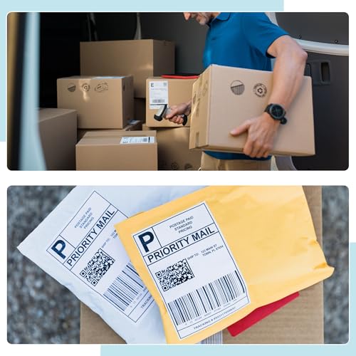 L LIKED 4x6 in Direct Thermal Labels, 1 Stack of 500 Fanfold Shipping Labels with Perforations, Thermal Printer Labels Compatible with Munbyn, Vretti, Rollo & Zebra Printer image 6