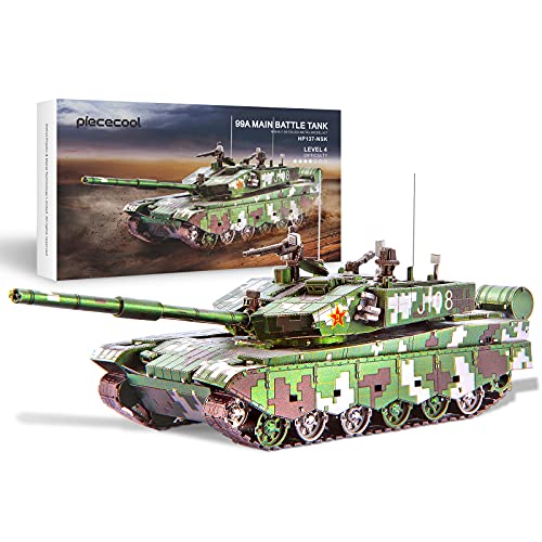 Image of Piececool 3D Metal Puzzles, 99A Main Battle Tank Building Kit, 233Pcs Art Craft Kit for Teens, DIY Vehicle Model, Handcraft Toys for Adults
