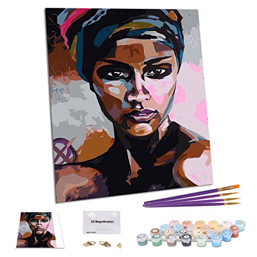 TAHEAT Kits de Pintura por números con Pinceles y Pigmento acrílico para Pintar en Lienzo para niños, Adultos, Principiantes, Mujer de Belleza 40x50cm (sin Marco) Cover