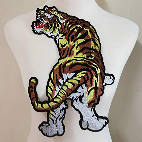 1Pcs Cloth Stickers China Feilong Embroidery Patch Clothing Accessories Cloth Stickers Sewing DIY Applique High-end Cheongsam Embroidery (Mountain Tiger)