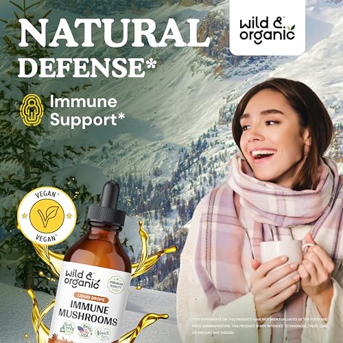 Wild & Organic Immune Mushroom Tincture - Mushroom Complex 8-in-1 Immune Support Supplement - Lions Mane Supplement w/Turkey Tail, Reishi, Shiitake Mushrooms - Mushroom Supplement Liquid - 4 oz - Image 3
