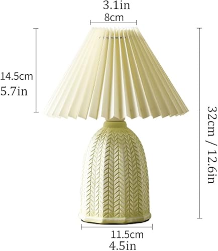 Miniatura 2 de Desk Light Chinese Retro Pleated Desk Light Living Room Decoration Table Lamps, Bedroom Bedside Lamp, Used for Study Room Office Decor Desk Lamp Led