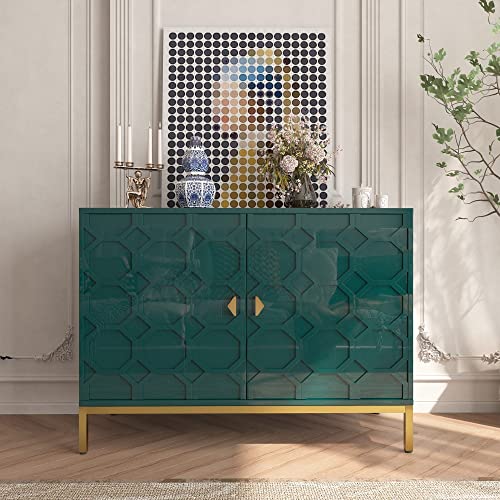 Boyel Living Sideboard Cabinet, Freestanding Storage Cabinet 2-Door Accent Cabinet For Living Room, Hallway, Entryway Or Kitchen (Green) #TOP2