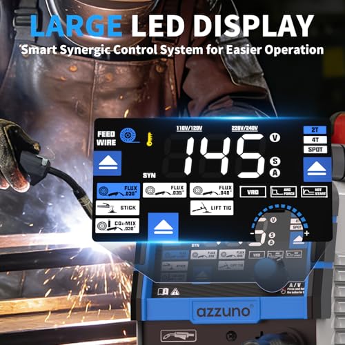 Image of AZZUNO 4 in 1 MIG Welder, 110 /220V 145A Gas /Flux MIG /Stick /Lift TIG