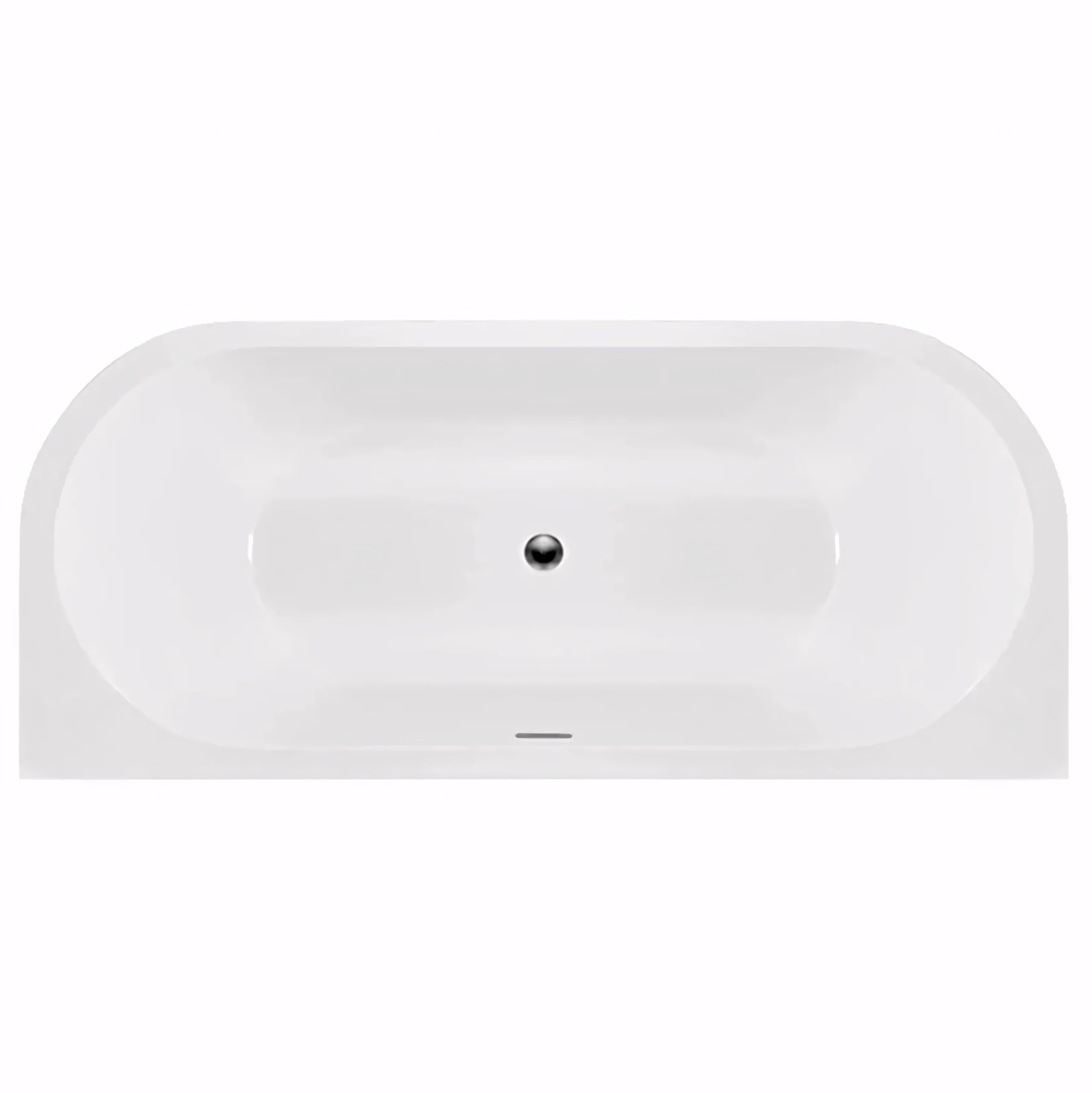 Rea Bañera adosada a la pared Capri 150Cm White, Comodidad clásica con instalación práctica - 150X75X58CM