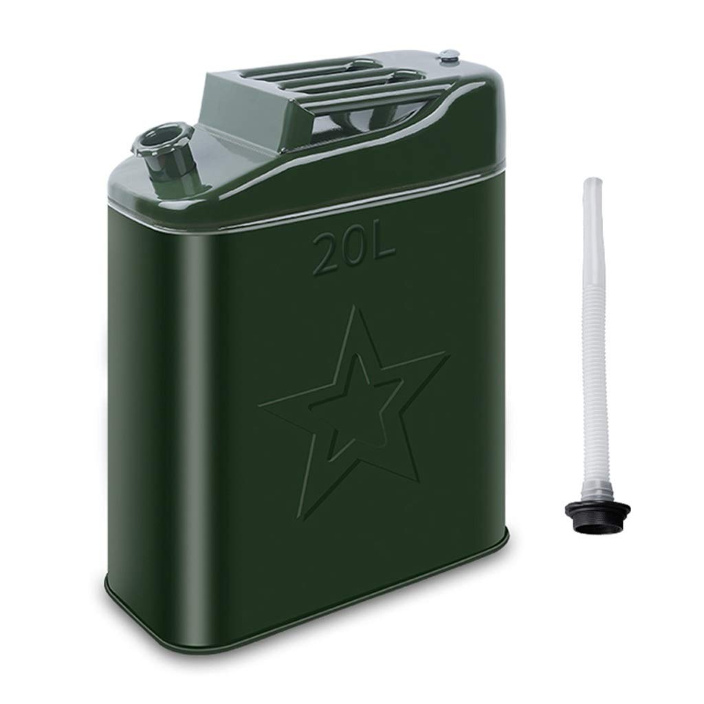 Kanister na benzynę, gruby metal, barrel, benzyna, diesel, magazyn, mały łódź, motocykl, awaryjny zbiornik paliwa, zielony, 20/30 l, kanister z lejkiem, kanister na paliwo