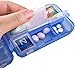 Pill Organizer with Medicine Labels Travel Daily Pill Container Mini Medication Organizer Storage Pill Organizer Travel Essentials Pill Case 7 Day (Pink & 161 Lables)