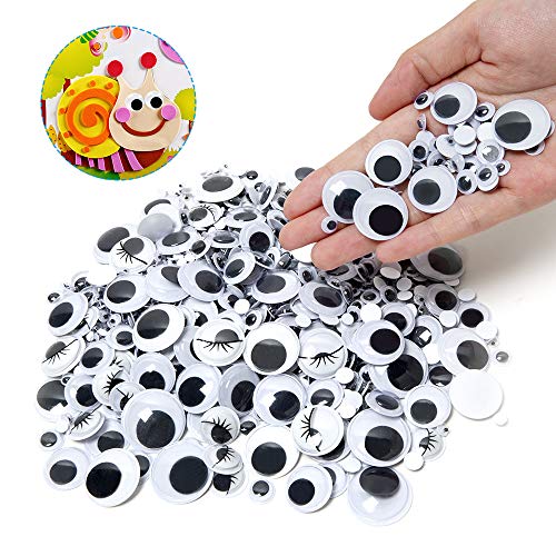 1210pcs googly wiggle eyes self adhesive for craft sticker multi sizes 4mm to 25mm for diy by zzyi