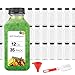 Plastic Juice Bottles with Lids, Juice Drink Containers with Caps for Juicing Smoothie Drinking Cold Beverages, 12 Oz, 35 Count