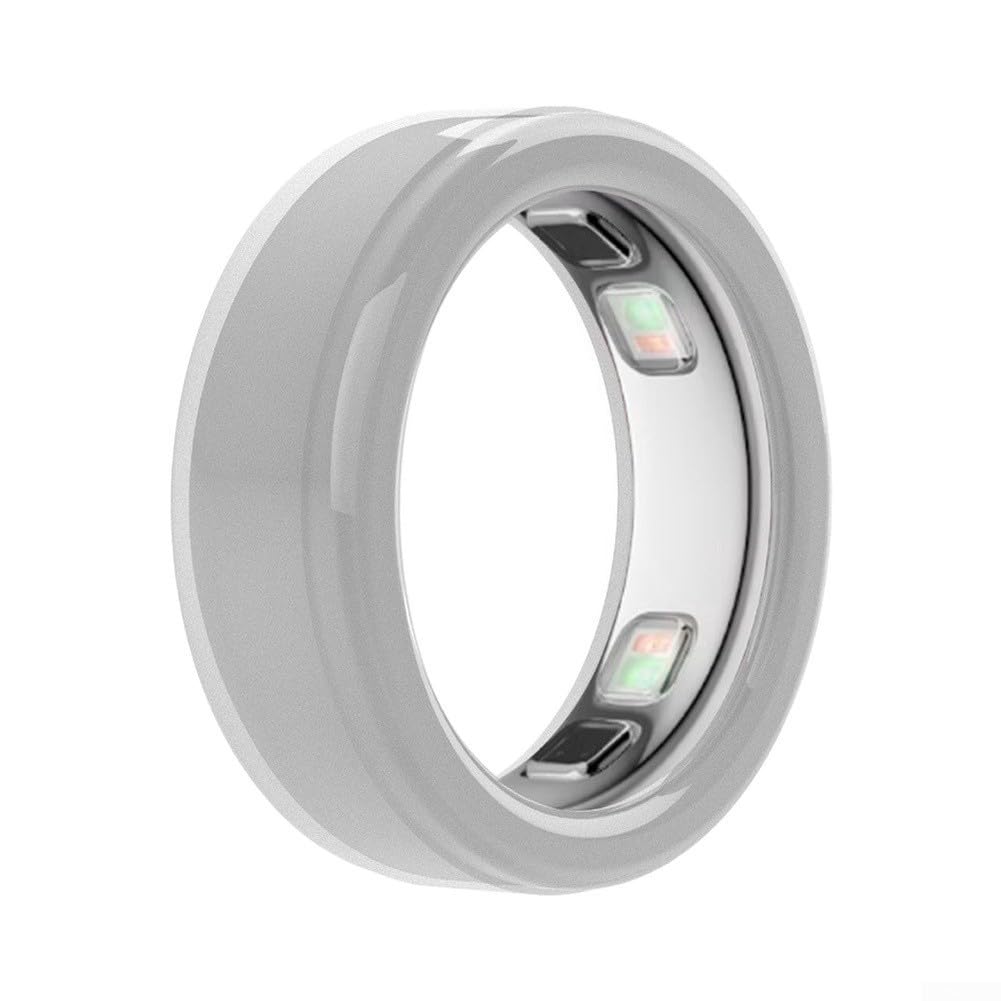 Leichte Silikon-Schutzhülle für Oura Ring 5 mit kratzfester Hülle, weiche tägliche Fitness-Hülle (transparent S)