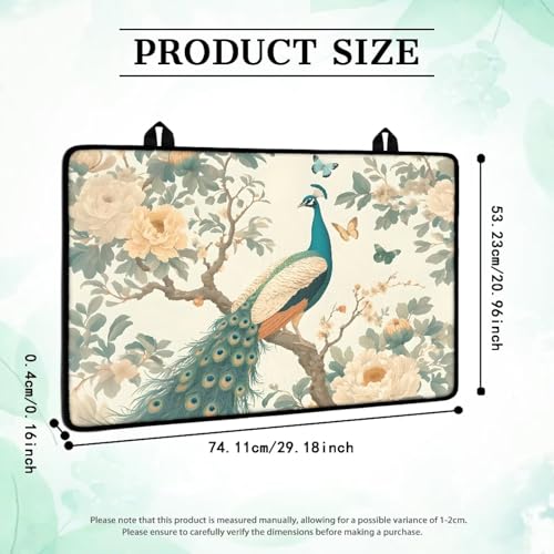 Image of Peacock Electric Stove Top Covers, Thickened Premium Silicone Stove Mat for Glass Top Stove, Waterproof Oven Range Top Cover, Extra Large Dish Drying Mat