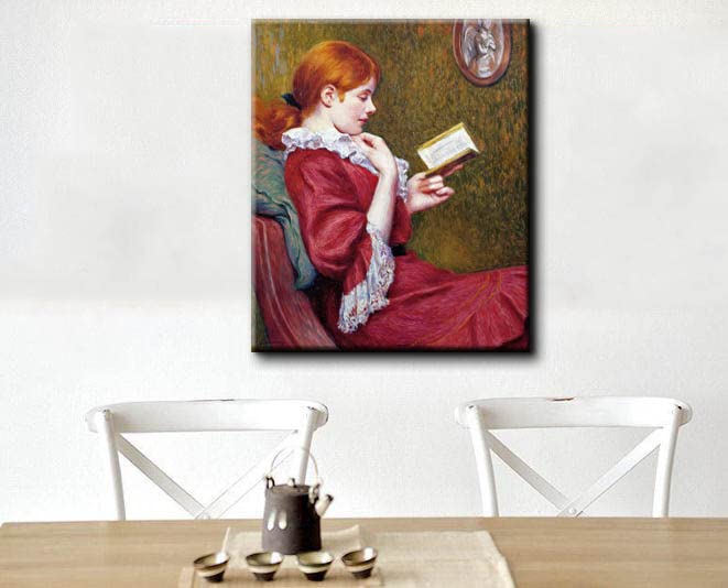 Amazon.co.jp: Federico Zandomeneghi-The good book 1897 キャンバス