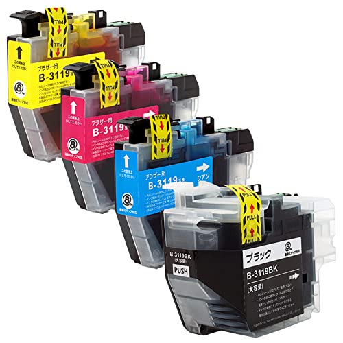 Amazon.co.jp: brother ブラザー LC3119-4PK (PGBK【顔料】/C/M/Y)【4